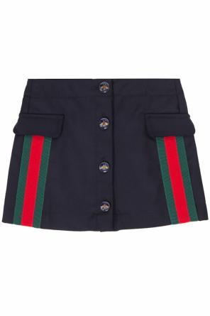 Skirt with a 'web' stripe, zdjęcie 1 Skirt with a 'web' stripe od Gucci Kids